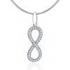 Ligot Strieborný prívesok INFINITY - nekonečno s mikro-zirkónmi JJJP0454