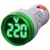 Signálka s voltmetrom AD16-22DSV zelená LED 60-500Vac 29mm /22mm-otvor/ veľké segmenty (R056C)