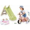 Set šmykľavka s vodnou hrou a odrážadlo skúter XS Slide Green Life Smoby dĺžka šmyku 90 cm a čajová súprava Princezné