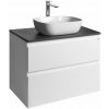 Aqualine ALTAIR II ALTAIR skrinka s doskou 78,5 cm, biela/antracit bridlica AI280-03