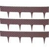 Strend Pro 2171287 Rattan Palisade 82 x 20 x 9,5 cm tmavo hnedá 3 ks