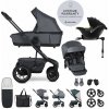 EASYWALKER Set XXL Harvey5 Air Premium Mineral Grey + KIDDY Evoluna i-size 2 + základňa