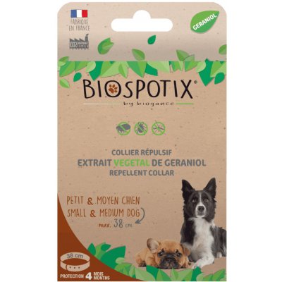 Biogance Obojok Biospotix Small dog S-M s repelentným účinkom 38 cm (do 30 kg)