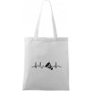 EKG Badminton košík - Taška bavlnená - 42 x 38 cm ( Biela )