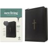 NLT Compact Giant Print Zipper Bible, Filament-Enabled Edition (Leatherlike, Black Cross, Red Letter)