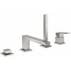 Grohe Eurocube - Vaňová batéria na okraj vane, 4-otvorová inštalácia, supersteel 19897DC1