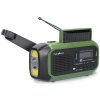 Nedis RDDBCR2000GN - rádio DAB+/FM s kľukou, solárnym panelom a LED osvetlením, 5V/2500 mAh RDDBCR2000GN + záruka 3 roky zadarmo