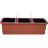 PLASTIA Berberis Samozavlažovací hrantík trio, plast, terakota, 117 × 39 cm, 1909731203