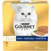 Gourmet Gold konzervy pre mačky tuniak, pečeň, morka, hovädzie paštéta 8 x 85 g