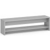 Šatníková lavica s policou na topánky, zosilnená, 1500 mm, sivá