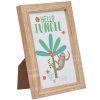Homea Detský obrázok s rámikom leňochod Hello Jungle 10 x 15 cm