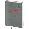 Diár 2026 denný A5 Grife - šedo/červená