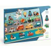 DJECO Drevené puzzle Vroom