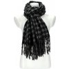 Cashmere Dámsky čierny teplý dlhý zimný šál 200x64 cm