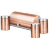Chlebovka nerez so sadou 3 ks skladovacích nádob Metallic Line Rose Gold Edition