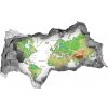 Samolepiaca diera na stenu Mapa sveta 95x73 cm