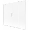 MEXEN/S - Velar Duo dvojkrídlová posuvná vaňová zástena 180 x 150, dekor, biela 896-180-000-32-20