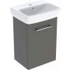 Geberit Súprava malého umývadla Geberit Selnova Square so spodnou skrinkou, jedny dvierka: B=45cm, H=64.9cm, T=35cm, Láva / Matne lakované 502.747.00.1