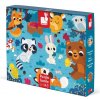 Hmatové puzzle JANOD Lesné zvieratká 20 dielikov