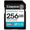 256 GB .SDXC karta Kingston Canvas Go Plus Gen4 ( r200MB/s, w160MB/s ) (SDG4/256GB)