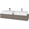 Dreja Kúpeľňová skrinka MODULE SZZ2 140 umývadlo Kube - D25 Teak / D25 Teak