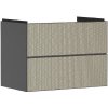 Hansgrohe Xevolos E - Umývadlová skrinka 78x58x48 cm, 2 zásuvky, matná sivá/bronz 54180390