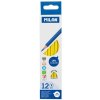 Pastelky MILAN Ergo Grip trojhranné 12 ks, Tropical Yellow