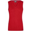 James & Nicholson Dámsky sveter bez rukávov JN656 Červená