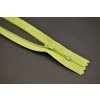 Nedeliteľný jemný plastový špirálový zips (veľkosť číslo 3) rôzne farby - dĺžka 12 cm - 60 cm 22 cm Brčálovo zelená