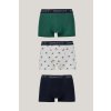 SPODNÁ BIELIZEŇ GANT SKIER PRINT TRUNK 3-PACK GB WHITE