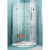 Ravak SMARTLINE SMSKK4 štvrťkruh sprchový kút 90x90x190 cm,R50, Bright alu,Transp +vešiak 3S277A00Y1