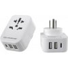 LIFEVENTURE World to US Travel Adaptor with USB (& USB C)