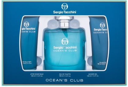 Sergio Tacchini Ocean´s Club EDT 100 ml + sprchový gel 100 ml + balzám po holení 100 ml