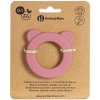PETITEMARS PETITE&MARS Hryzačka silikónová s hrkálkou Beary Dusty Rose 0m+