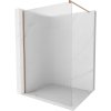Mexen Kioto, sprchová zástena Walk-In 70 x 200 cm, 8mm sklo s rebrovým vzorom, medený matný profil, 800-070-101-65-09
