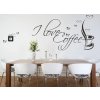 Prehozynapostel Nálepka na stenu s textom I LOVE COFFEE 60 x 120 cm KMS1286_60X120