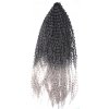 Africké Vlasy Brazilian Braids kučeravé tmavá sivá-sivá ombré TG/TR 50cm
