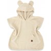 Detské mušelínové pončo lux s kapucňou Teddy, rýchloschnúci, béžové