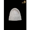 Čiapka 100% mongolská vlna unisex sivá a hnedá Sivá