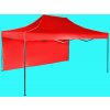 Expodom Párty stan 3x4,5m oceľový, Červená, 1 bočná plachta