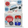 Putty Buddies – 3 páry plávajúcich silikónových štupľov do uší Farba: Modrá / Biela / Červená plávajúce silikónové štuple do uší