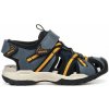 Geox chlapčenské sandále J BOREALIS tmavo modrá oranžová sivá
