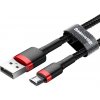 Baseus CAMKLF-B91 USB-A (M) - Micro-USB (M), 1m, černo-červený