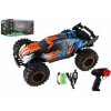 Auto RC Buggy rychlostní 2,4GHz plast 40cm dobíjecí pack+baterie oranžové-modré v krabici