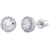 Silvego Strieborné náušnice Aga s čírymi Brilliance Zirconia DCC2056235EW