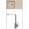 Alveus SET kuchynský granitový drez GALAPAGOS so sifónom 77x43 + batéria AFRA Beige GALAPAGOSG55+AFRA55