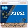 Reťaz na bicykel KMC X10SL Ti-N Gold 10-rýchlostná (5,9 - 6,2 mm)