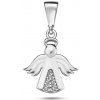 Lillian Vassago Prívesok anjelik so zirkónmi, biele zlato LLV98-GP107W