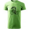 Cyklo kostra - Klasické pánske tričko vyššej gramáže - 4XL ( Trávová zelená )