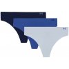 Under Armour Pure Stretch No Show Thong 3 Pack - Blue Calm - women´s S